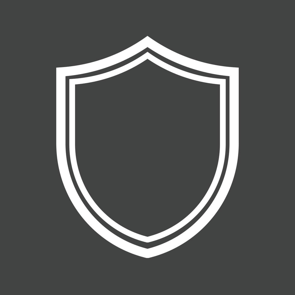 Shield I Line Inverted Icon vector