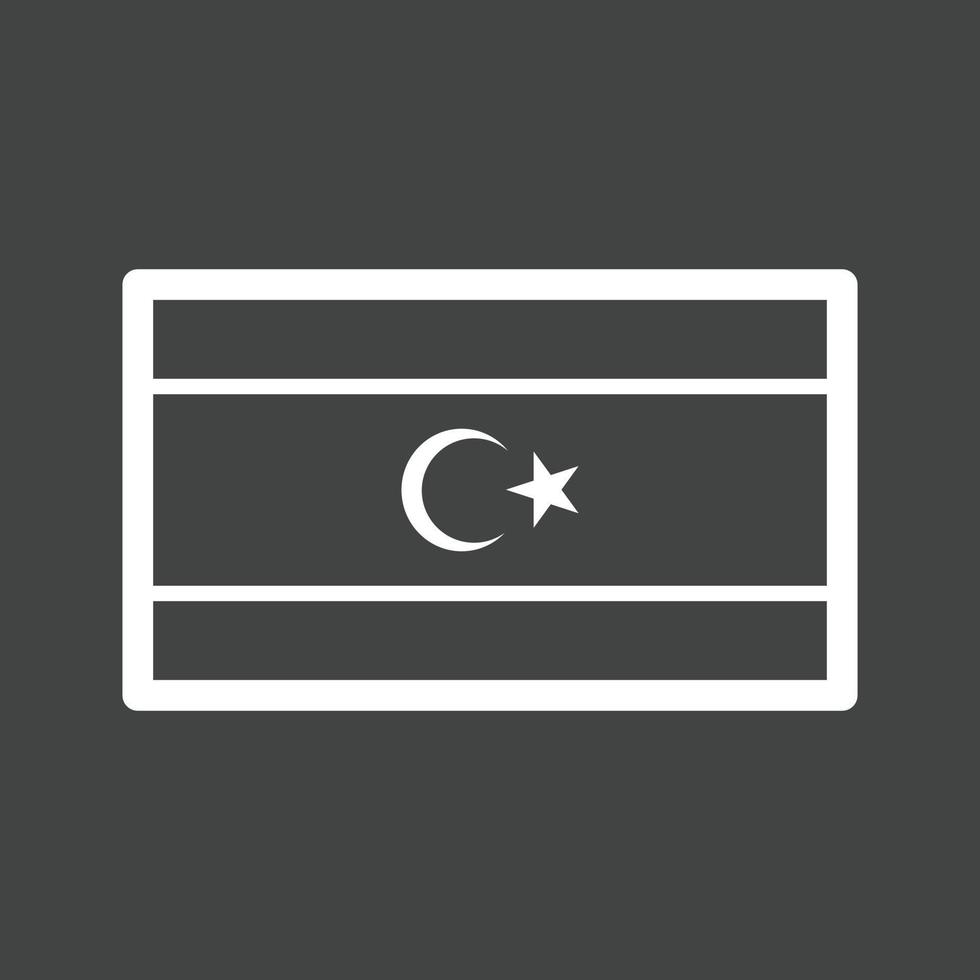 Libya Line Inverted Icon vector