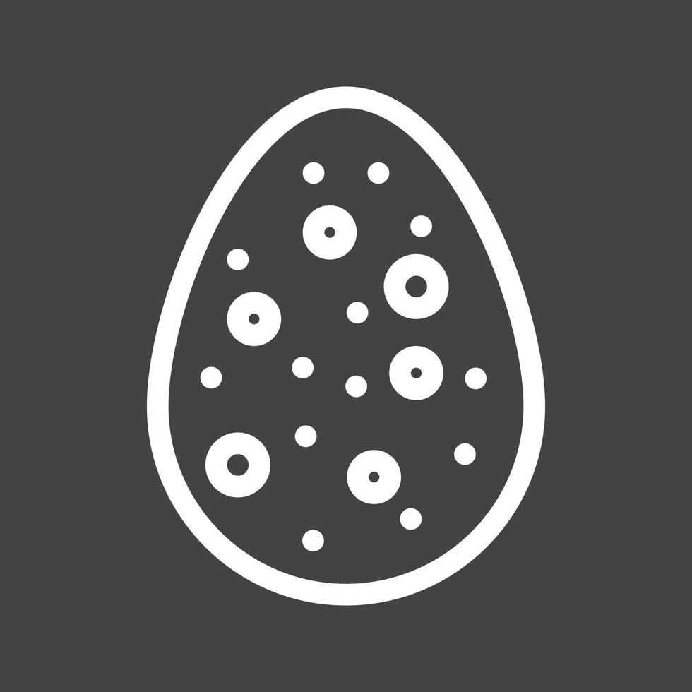 huevo de pascua vii línea icono invertido vector