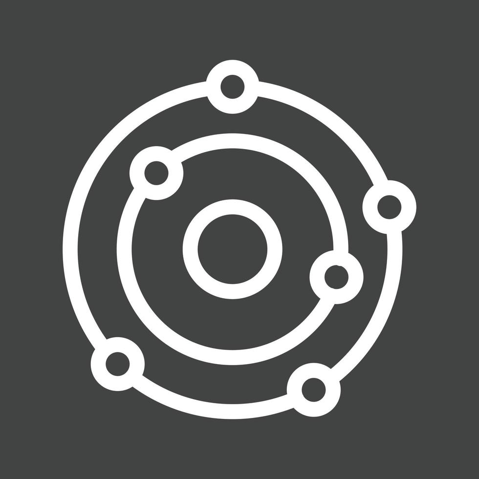 Atomic Structure I Line Inverted Icon vector