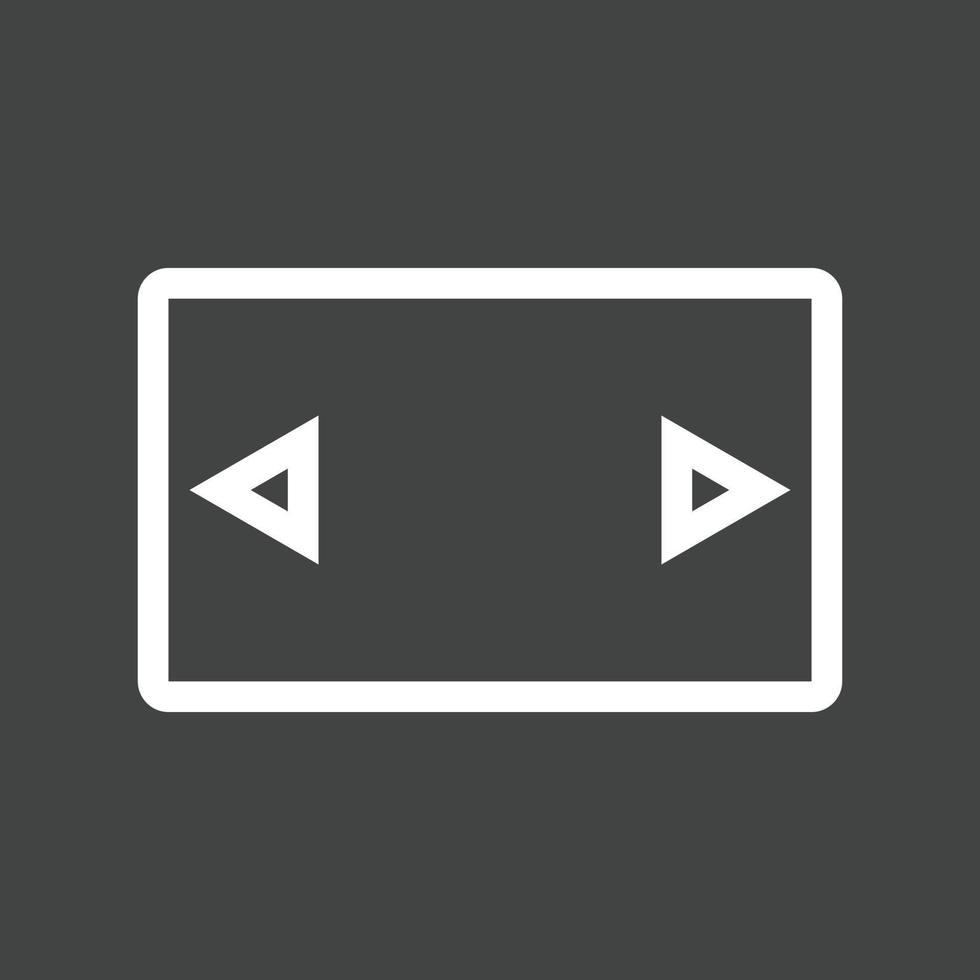 Settings Overscan Line Inverted Icon vector