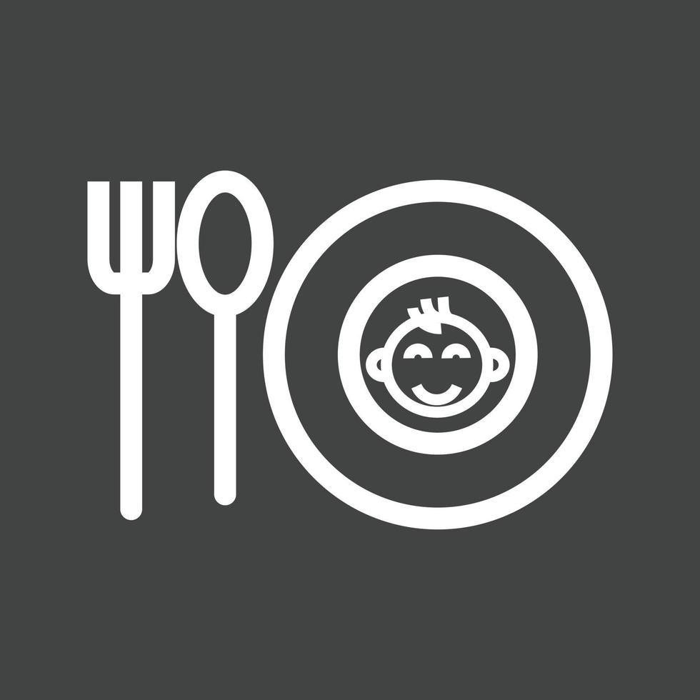 Baby Food Line Inverted Icon vector