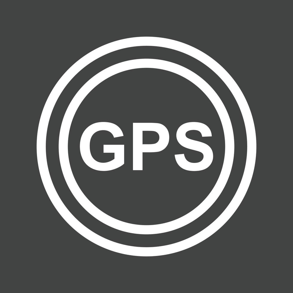 GPS I Line Inverted Icon vector