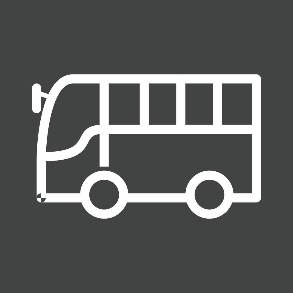 Delivery Bus Line Inverted Icon vector