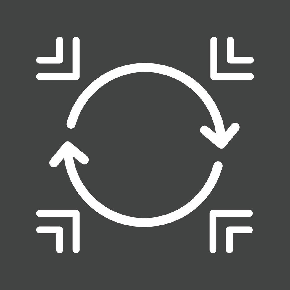 Data Synchronization Line Inverted Icon vector