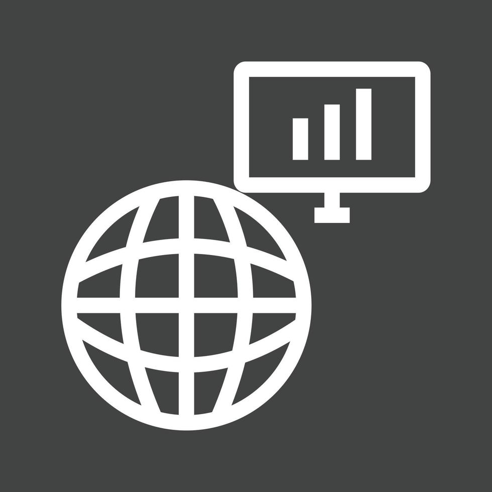 Global Servers Line Inverted Icon vector
