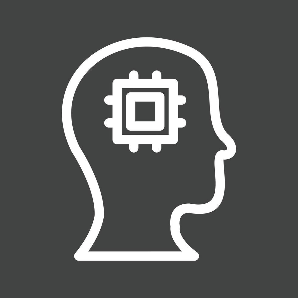 Machine Perception Line Inverted Icon vector