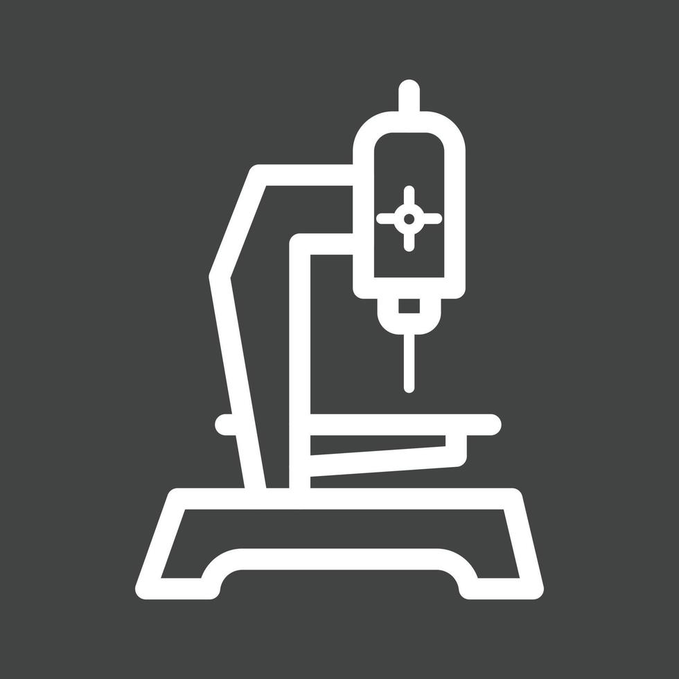 Drilling Machine Line Inverted Icon vector