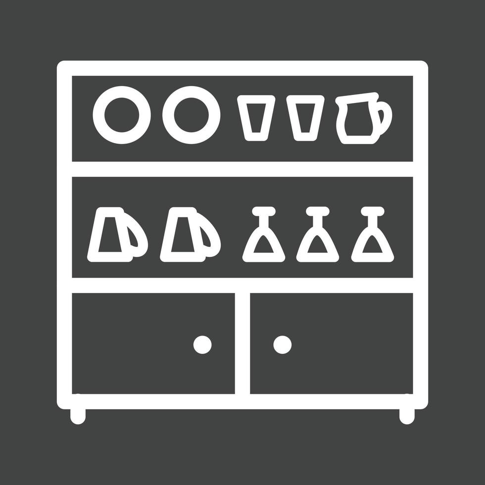 Shelf Line Inverted Icon vector