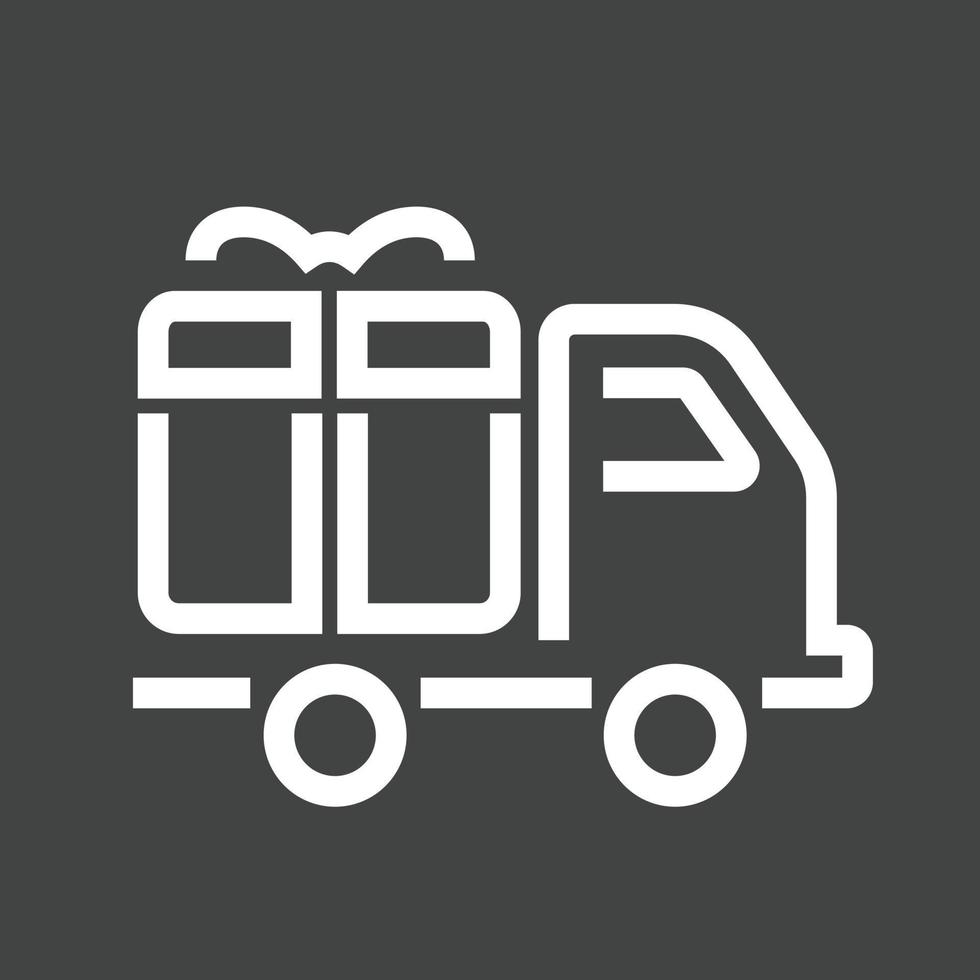 Home Delivery Line Inverted Icon vector