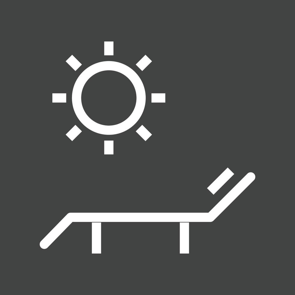 Sun Bathing Line Inverted Icon vector