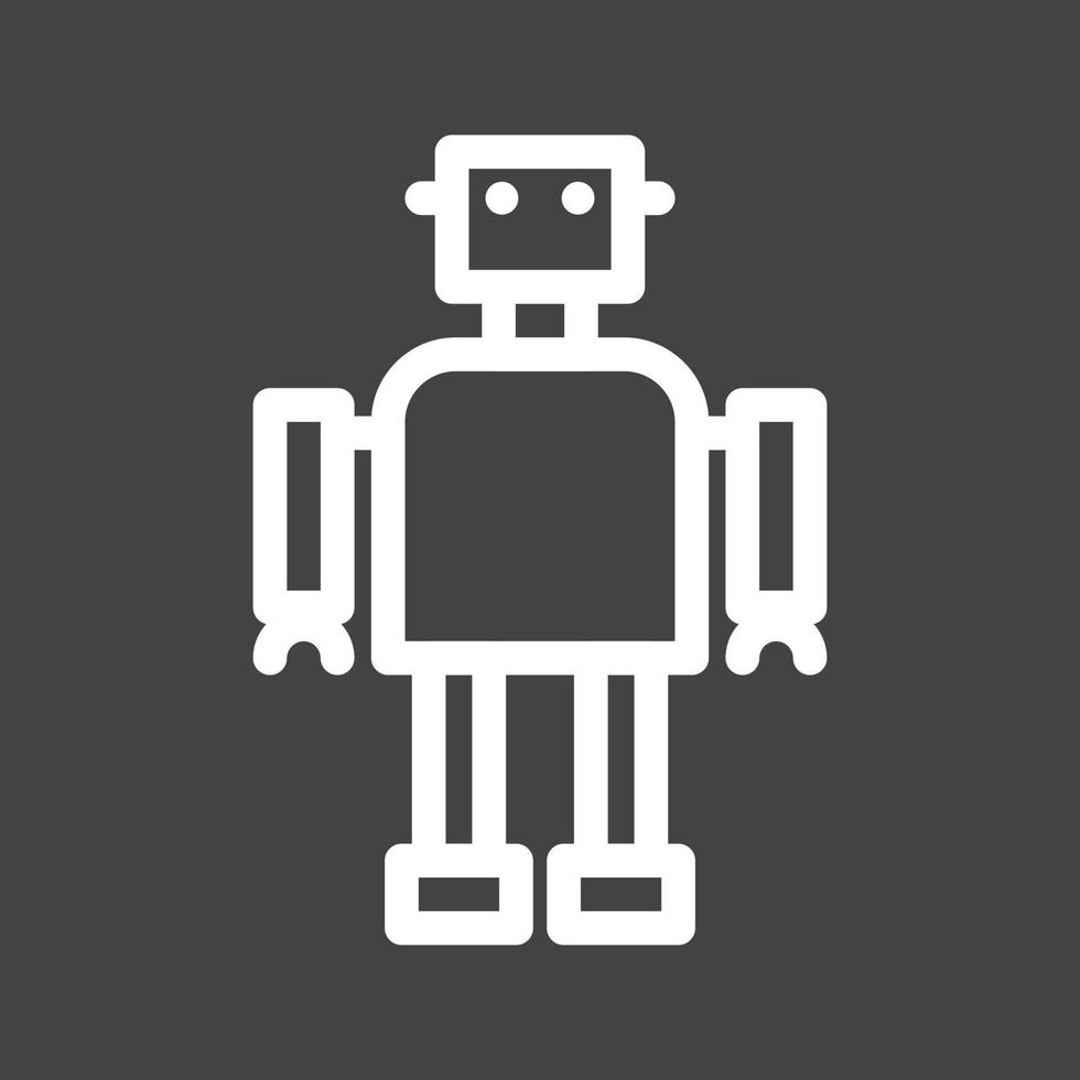 Robotics Line Inverted Icon vector