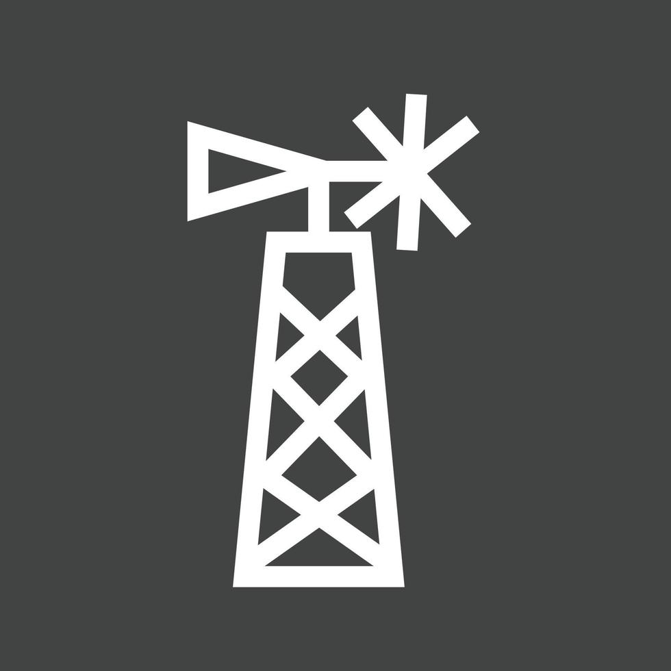 Windmill Line Inverted Icon vector