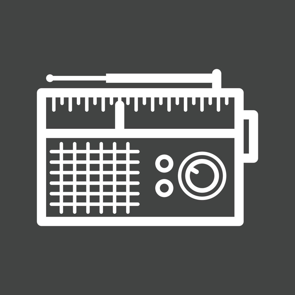 Radio Set Line Inverted Icon vector