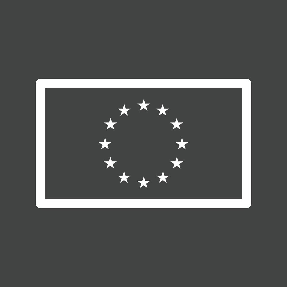 European Union Line Inverted Icon vector