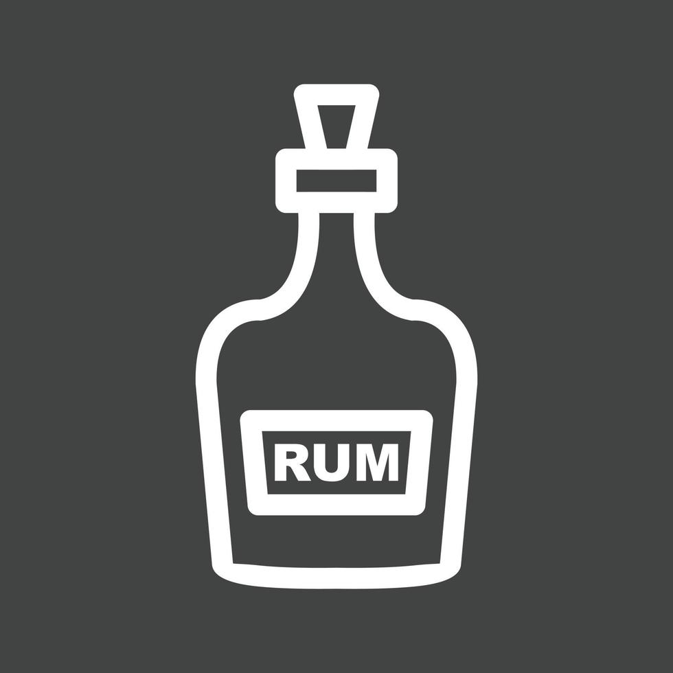 Bottle of Rum Line Inverted Icon vector