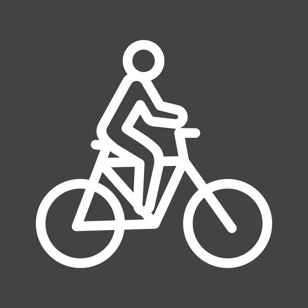 Cycling Line Inverted Icon vector