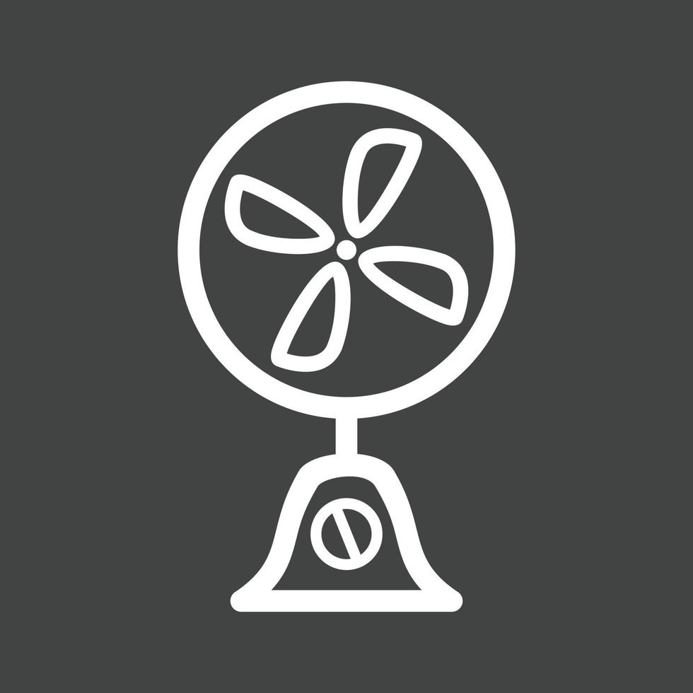Table Fan Line Inverted Icon vector