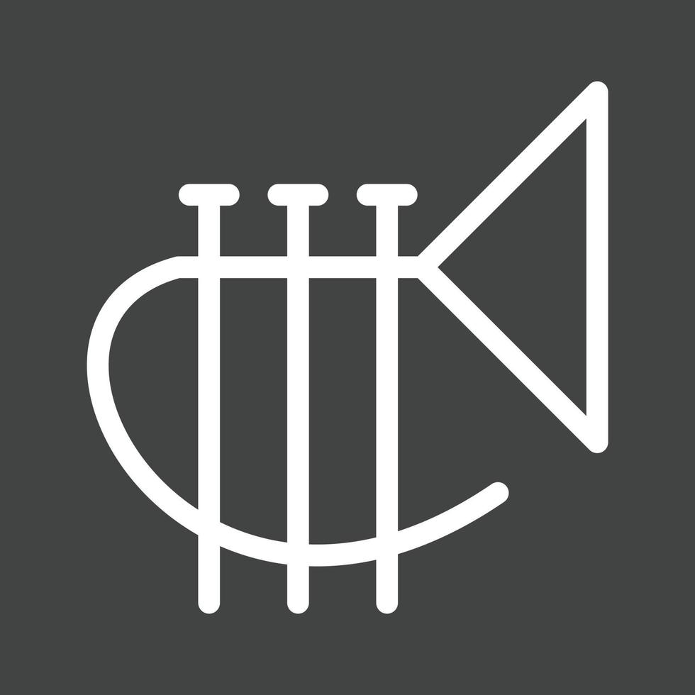 Tuba Line Inverted Icon vector