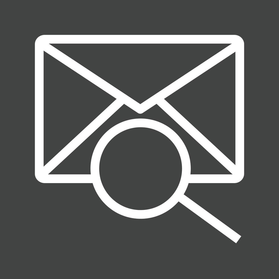 Find Mail Line Inverted Icon vector