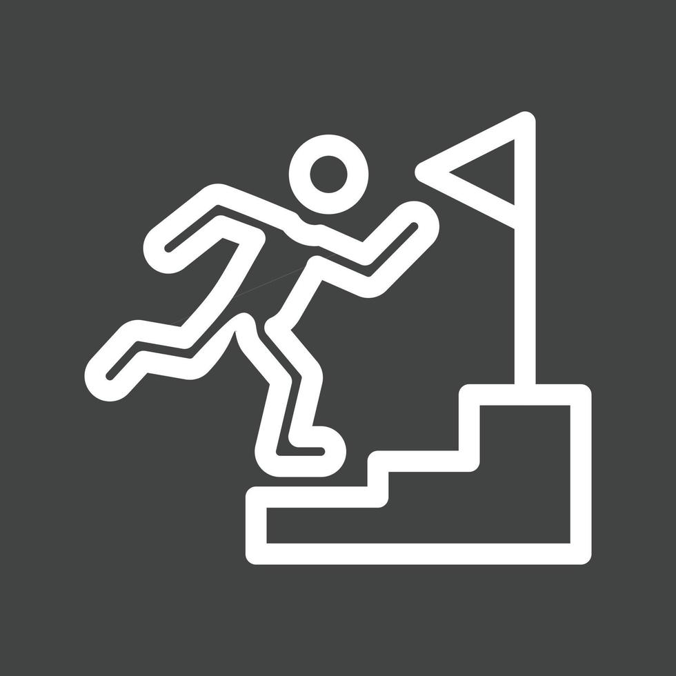 Goal Oriented Line Inverted Icon vector