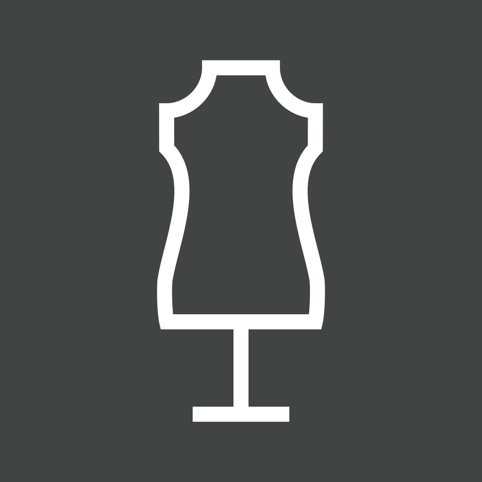 Dress Holder Line Inverted Icon vector