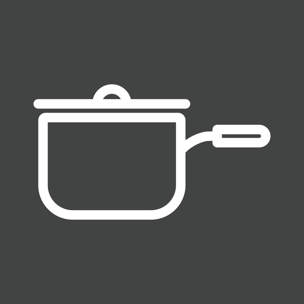 Sauce Pan Line Inverted Icon vector