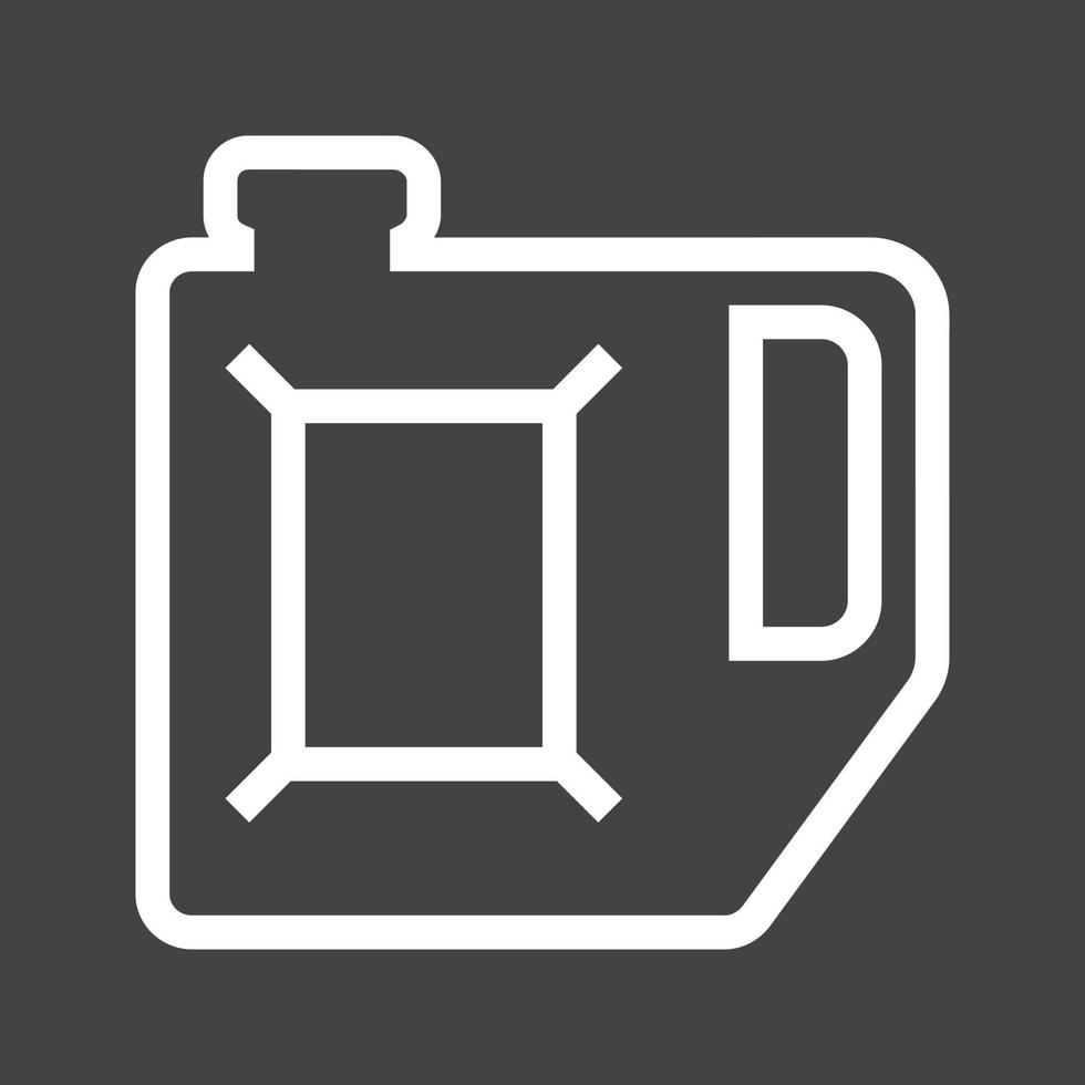 Petrol Can Line Inverted Icon vector