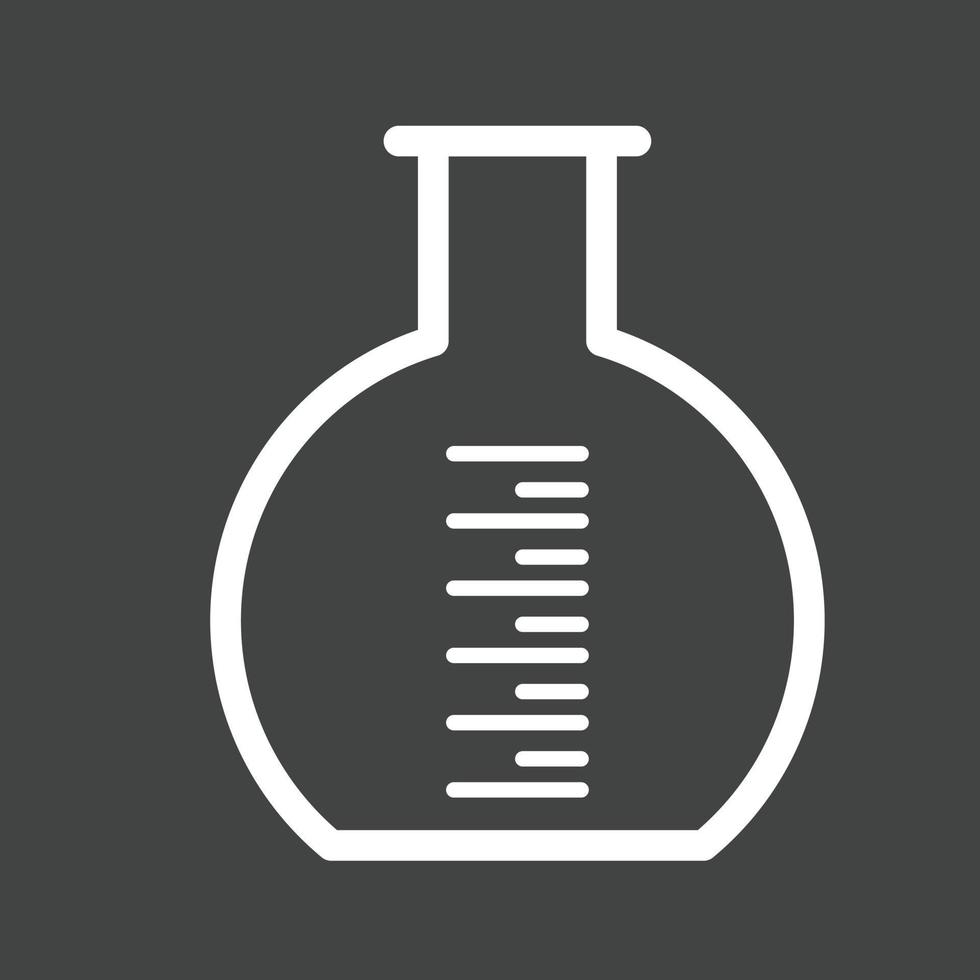 Round Bottom Flask Line Inverted Icon vector