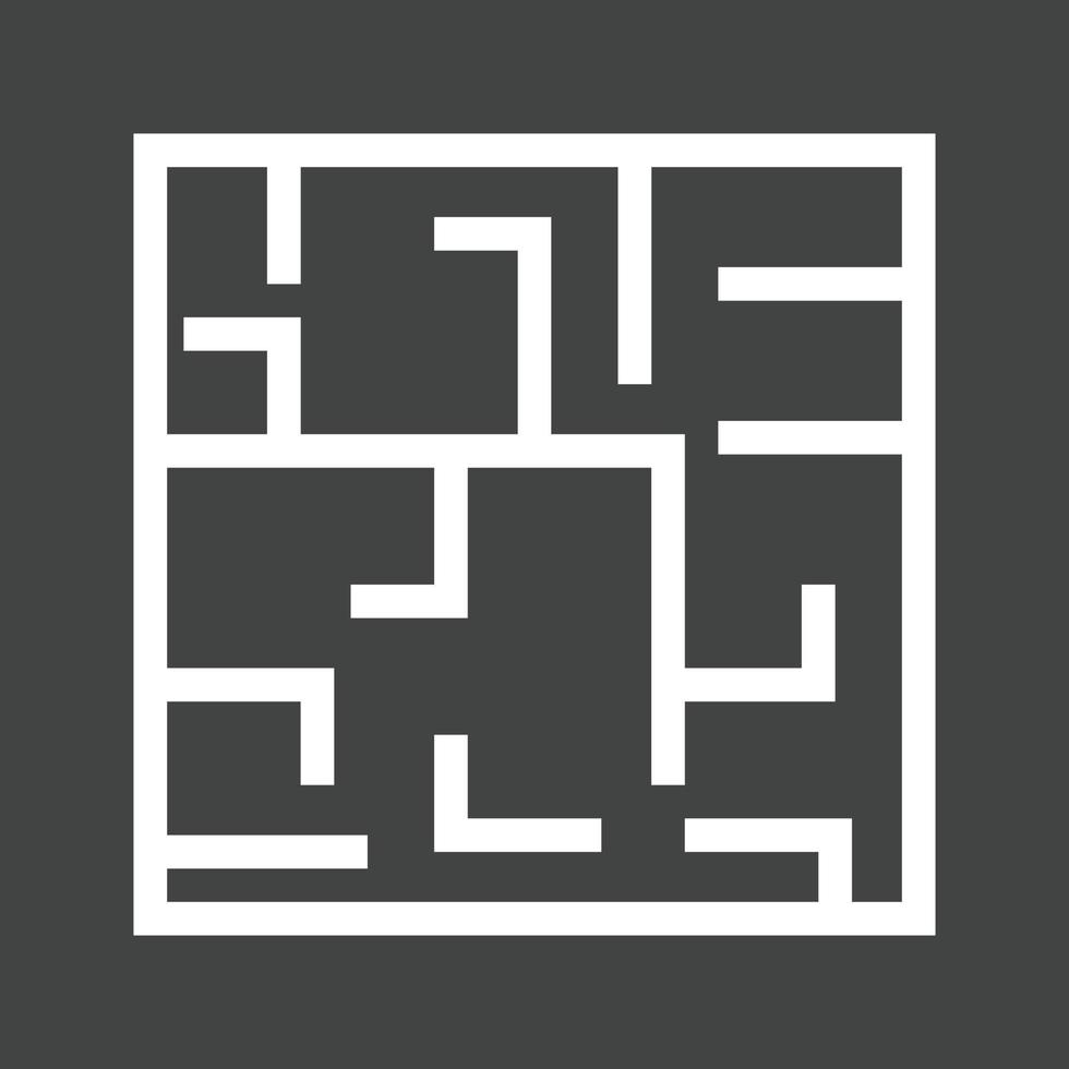 Maze Line Inverted Icon vector