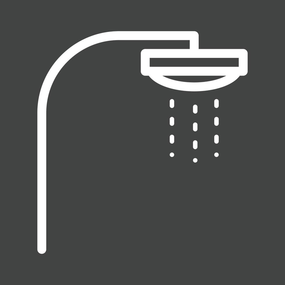 Shower Line Inverted Icon vector