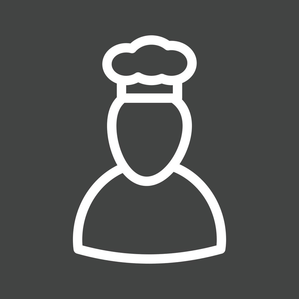 Baker Line Inverted Icon vector