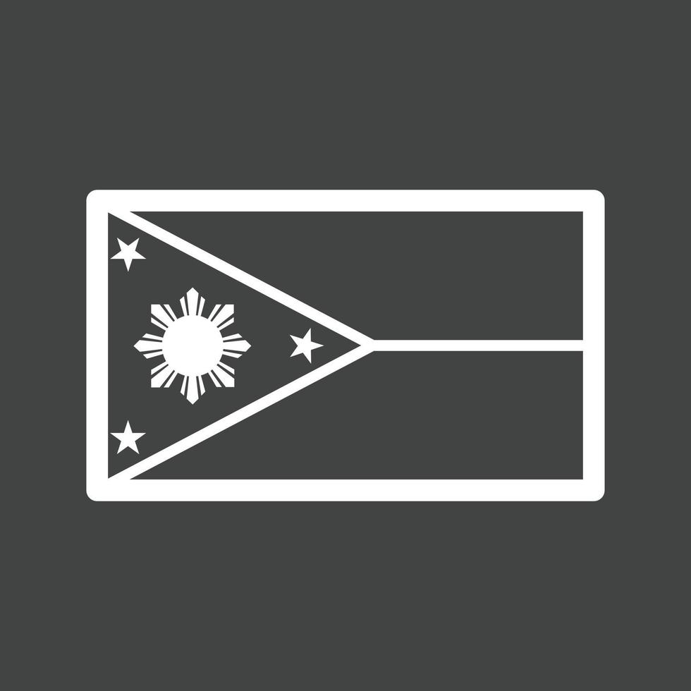 Philippines Line Inverted Icon vector