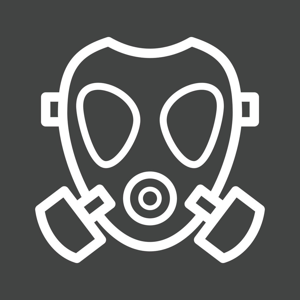 Oxygen Mask Line Inverted Icon vector