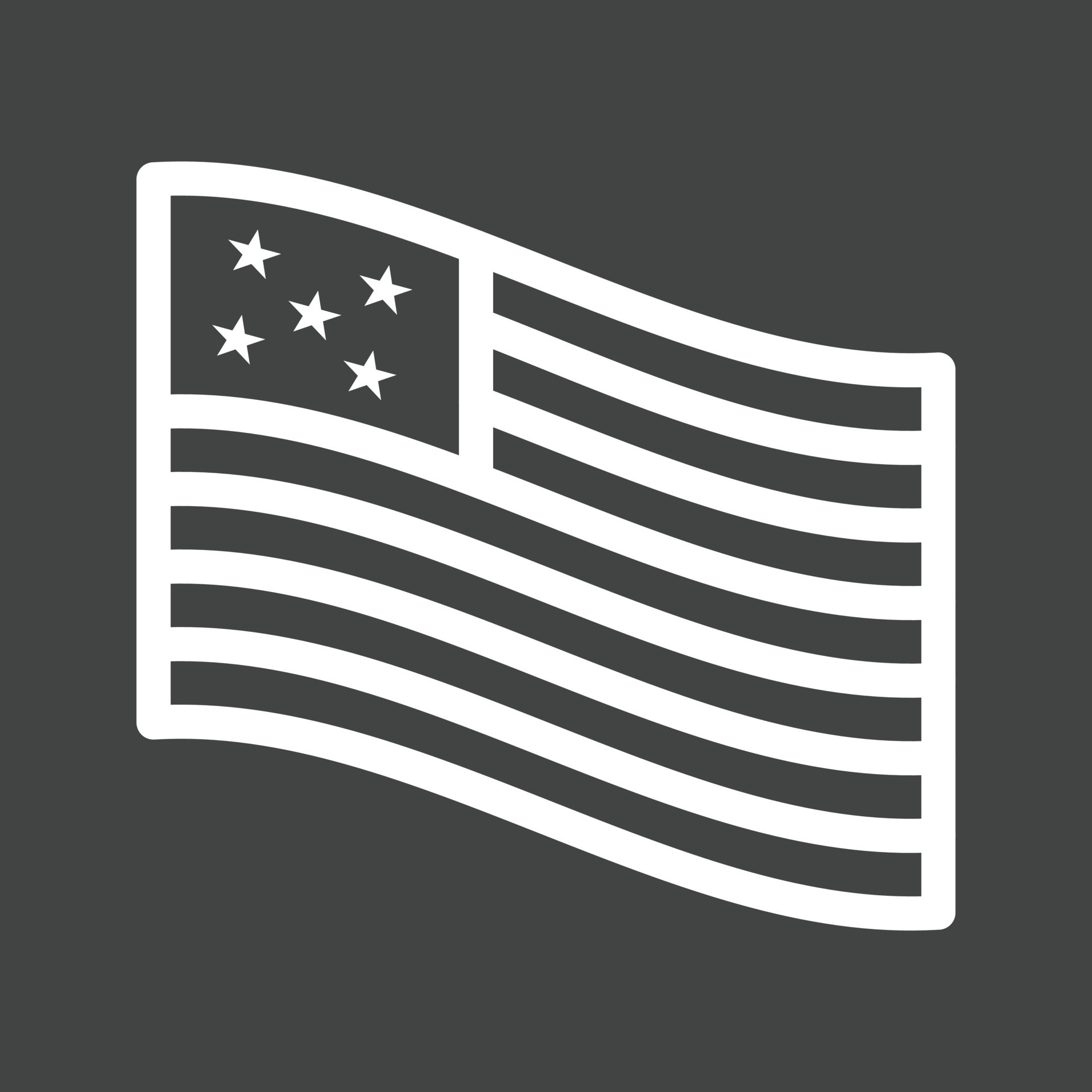 American Flag Line Inverted Icon 11918938 Vector Art at Vecteezy