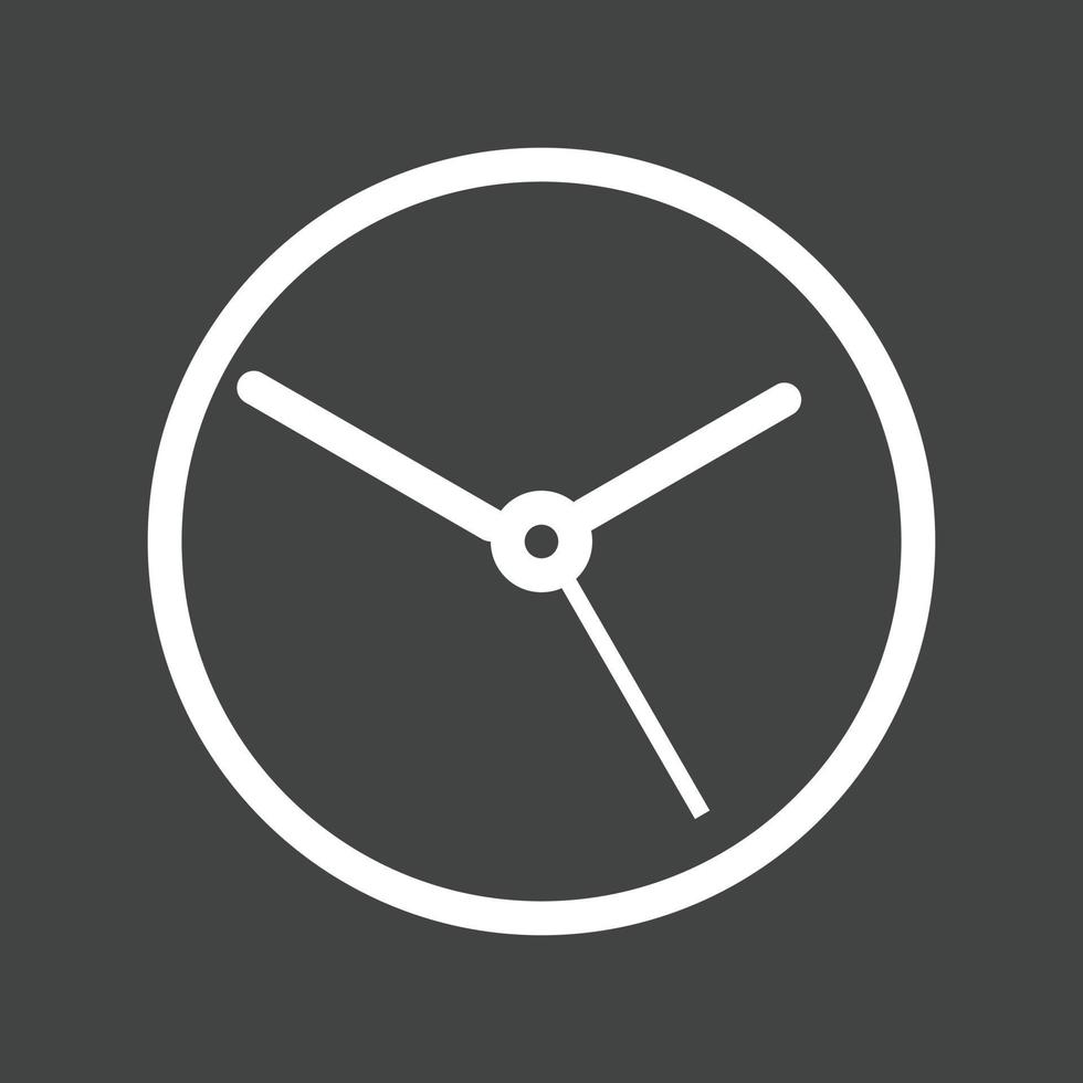 Clock Line Inverted Icon vector
