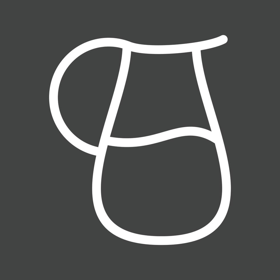 jarra con icono de línea de corcho invertida vector