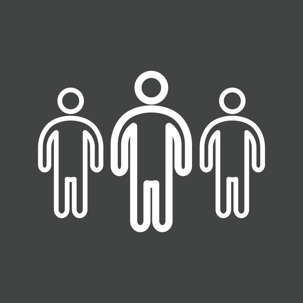 Leadership Skills Line Inverted Icon vector