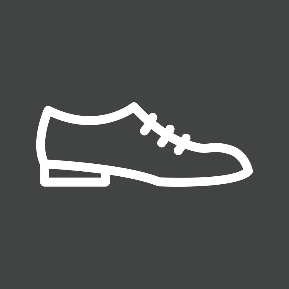 icono de línea de zapatos formales invertida vector