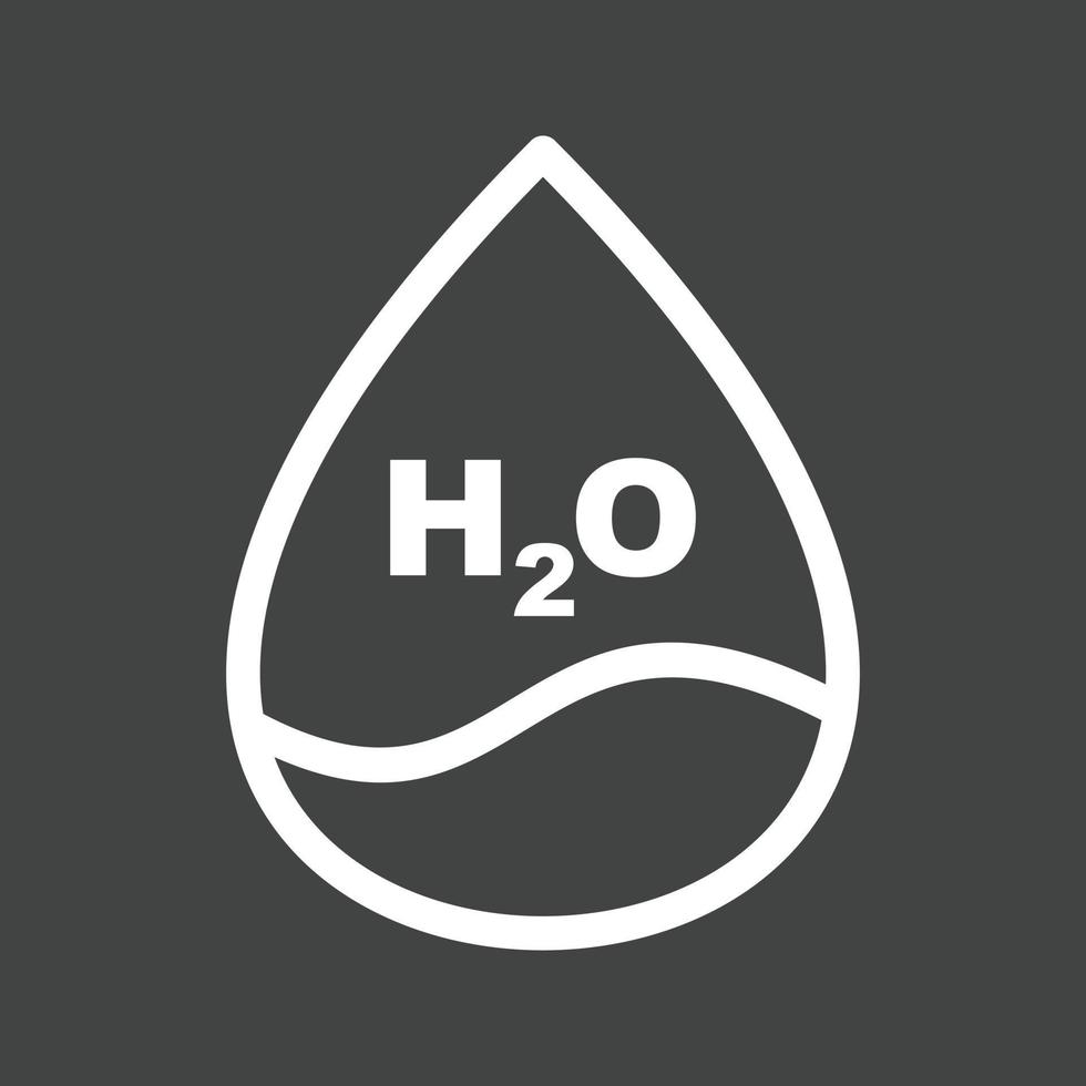 Water Droplet Line Inverted Icon vector
