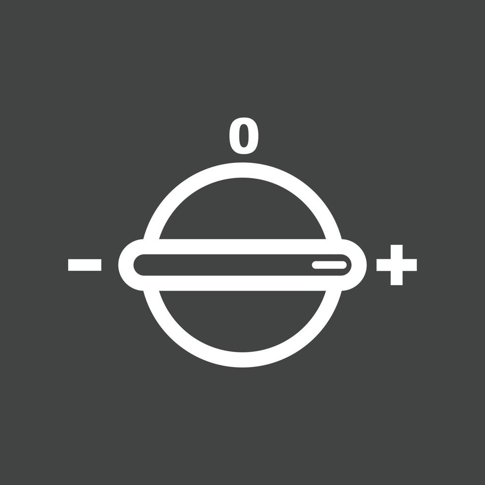 Temperature Knob Line Inverted Icon vector