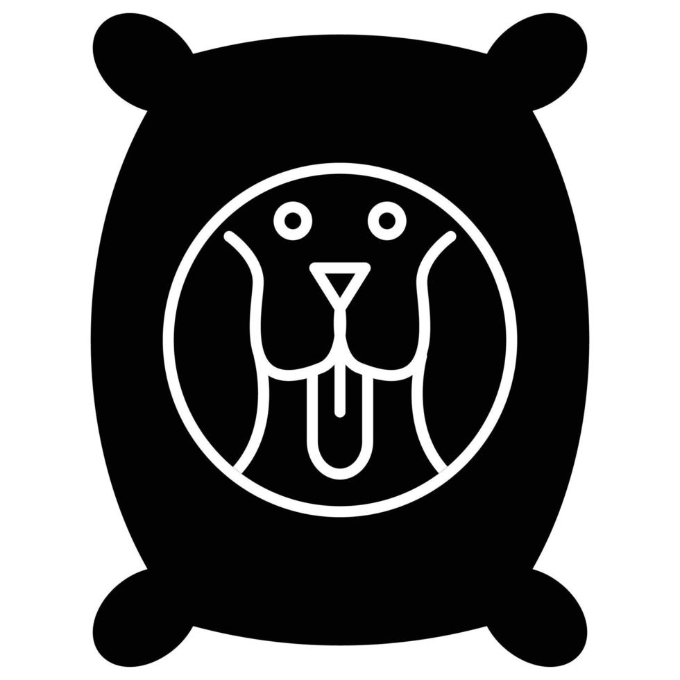 icono de saco de comida para mascotas, tema de la tienda de mascotas vector