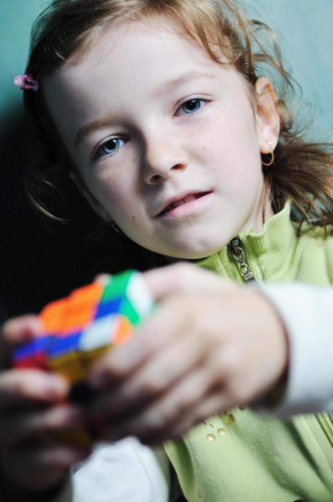 happy young school girl portrait photo