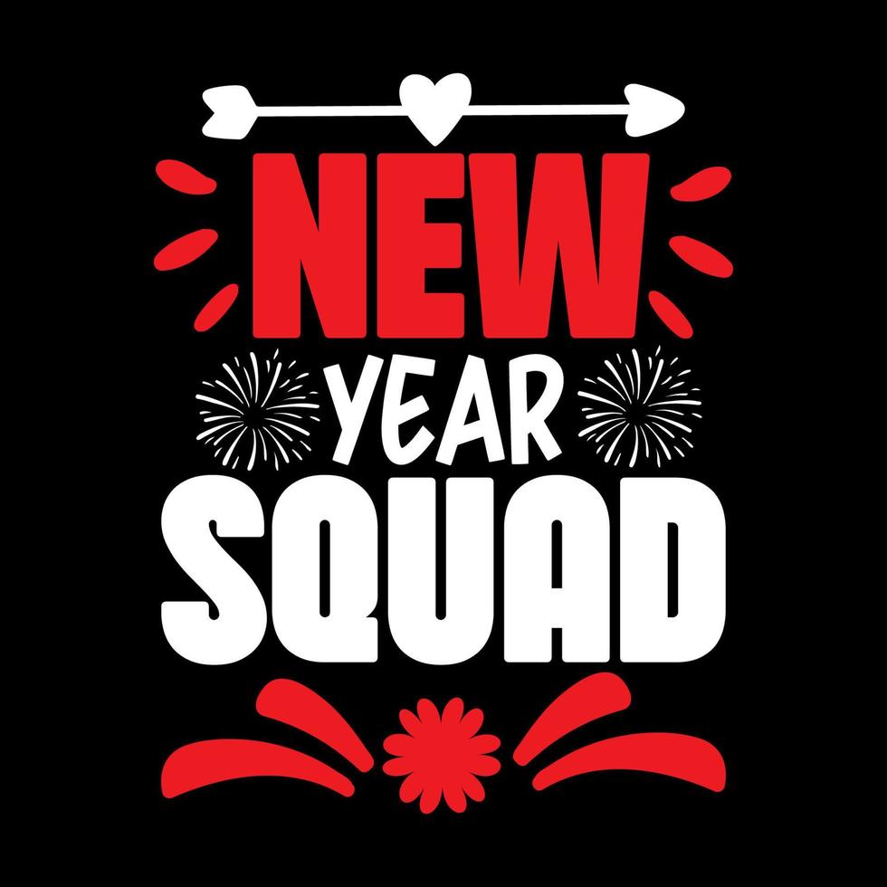 Happy new year t-shirt design b vector