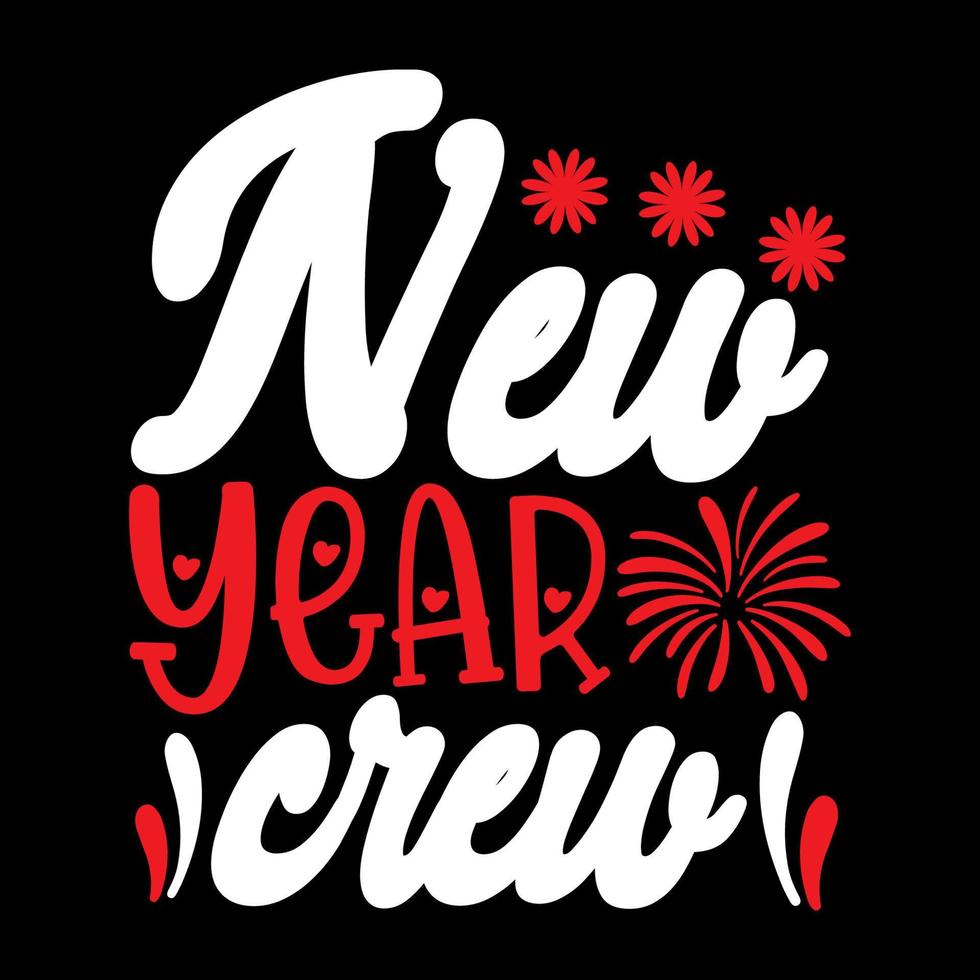 Happy new year t-shirt design b vector