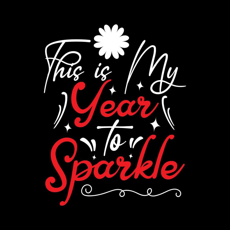 Happy new year t-shirt design b vector