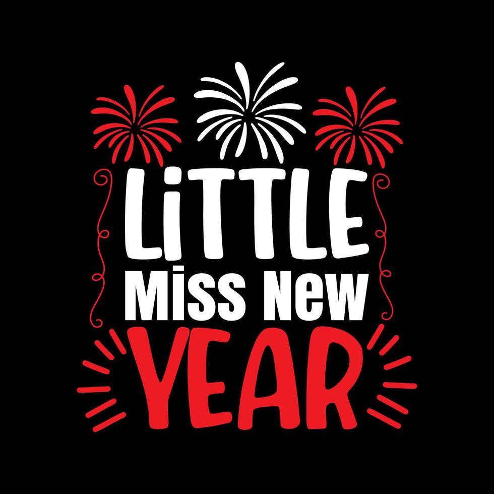 Happy new year t-shirt design b vector