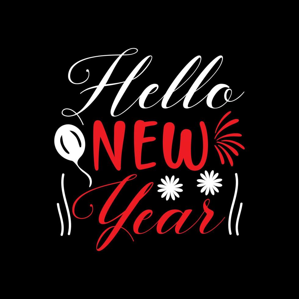 Happy new year t-shirt design b vector