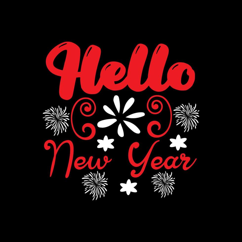 Happy new year t-shirt design b vector
