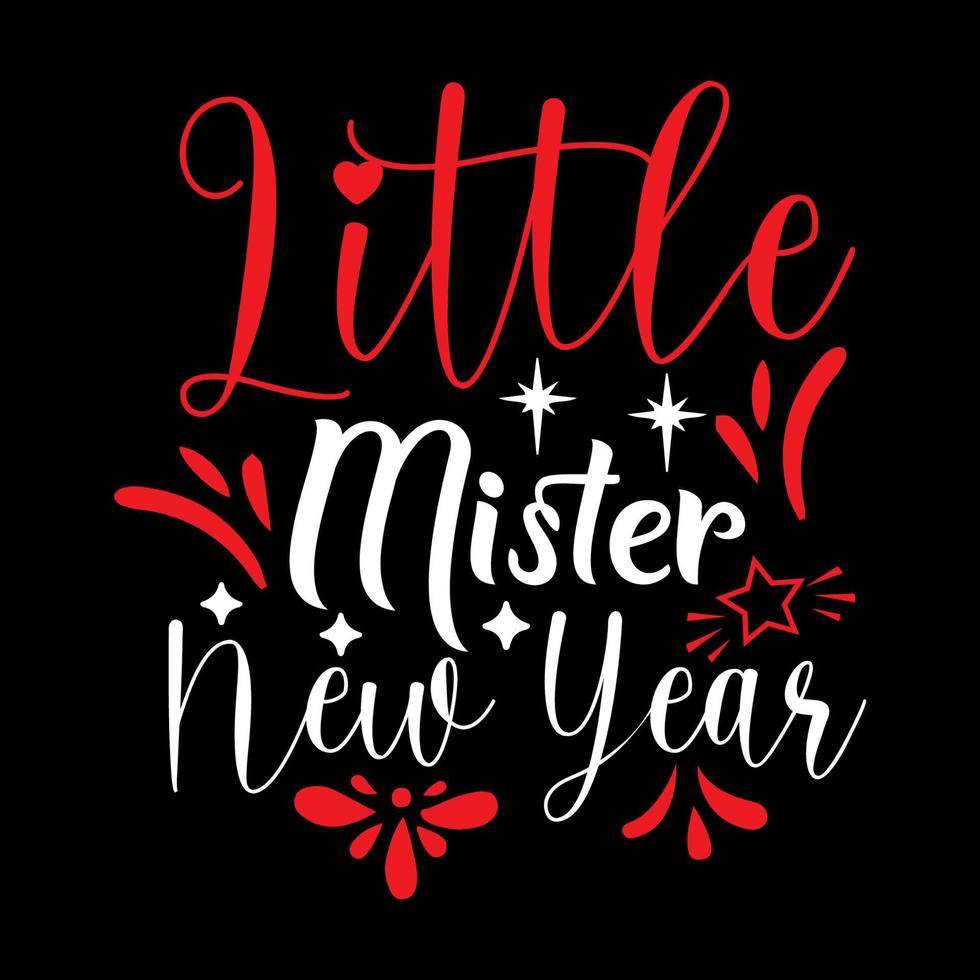 Happy new year t-shirt design b vector